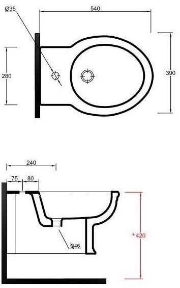 Imp220101 Биде подвесное IMPERO Olympia Ceramica - Вид №5