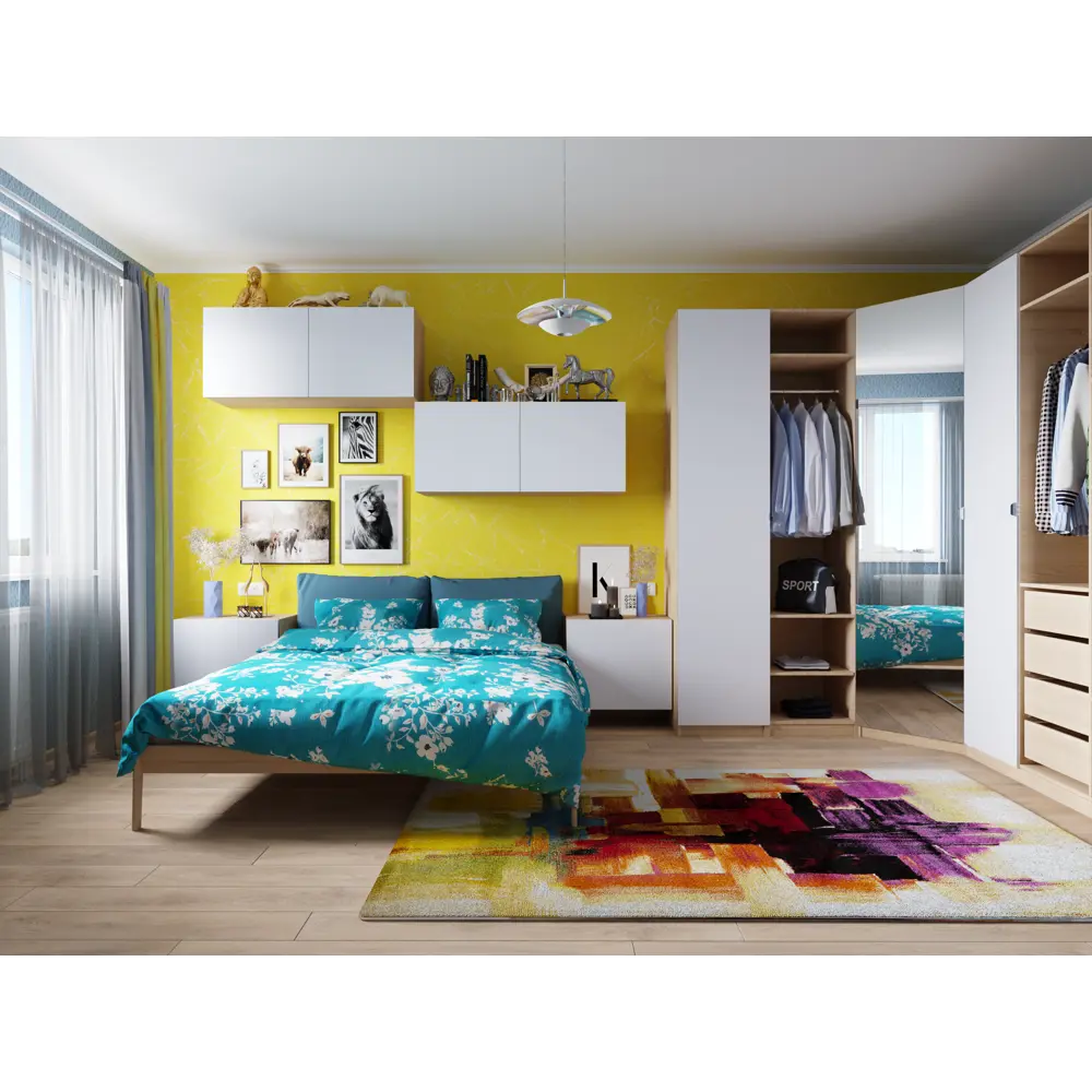Карниз двухрядный раздвижной Inspire Пол 160-300 см цвет белый матовый 81976817 STLM-2158636  - Вид №4