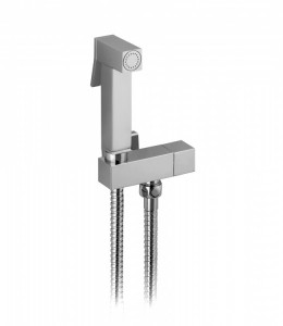 914 Душевой комплект квадратный Шаттафф для унитаза с водопроводом и краном открыто-закрытым. Bongio Pure Glam