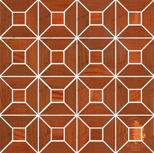 Мозаика и 3D панели из дерева Tarsi Квартал 2d615 Дуб Селект (Гладкая) 331х331 мм 1401100040