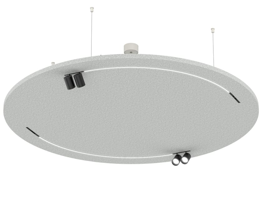 Подвесная акустическая панель из ПЭТ со встроенным освещением PROLICHT Just Black Acoustic ARCH-00076407