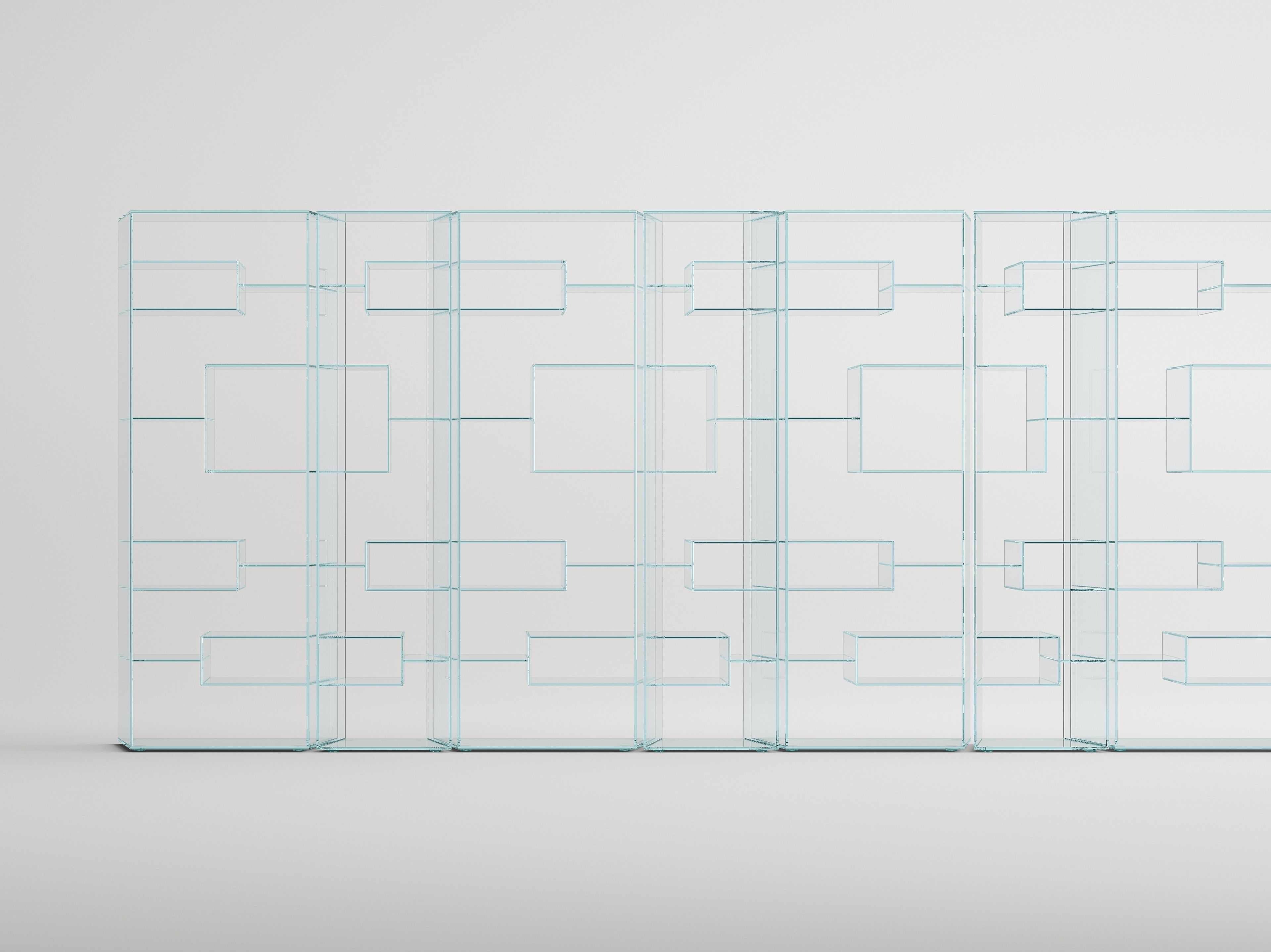 Модульный книжный шкаф из закаленного стекла Tonelli Design Liber ARCH-00141364