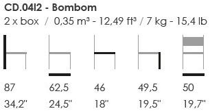 Fenabel Стул из мягкой ткани Bombom sun-id-1422456 - Вид №3