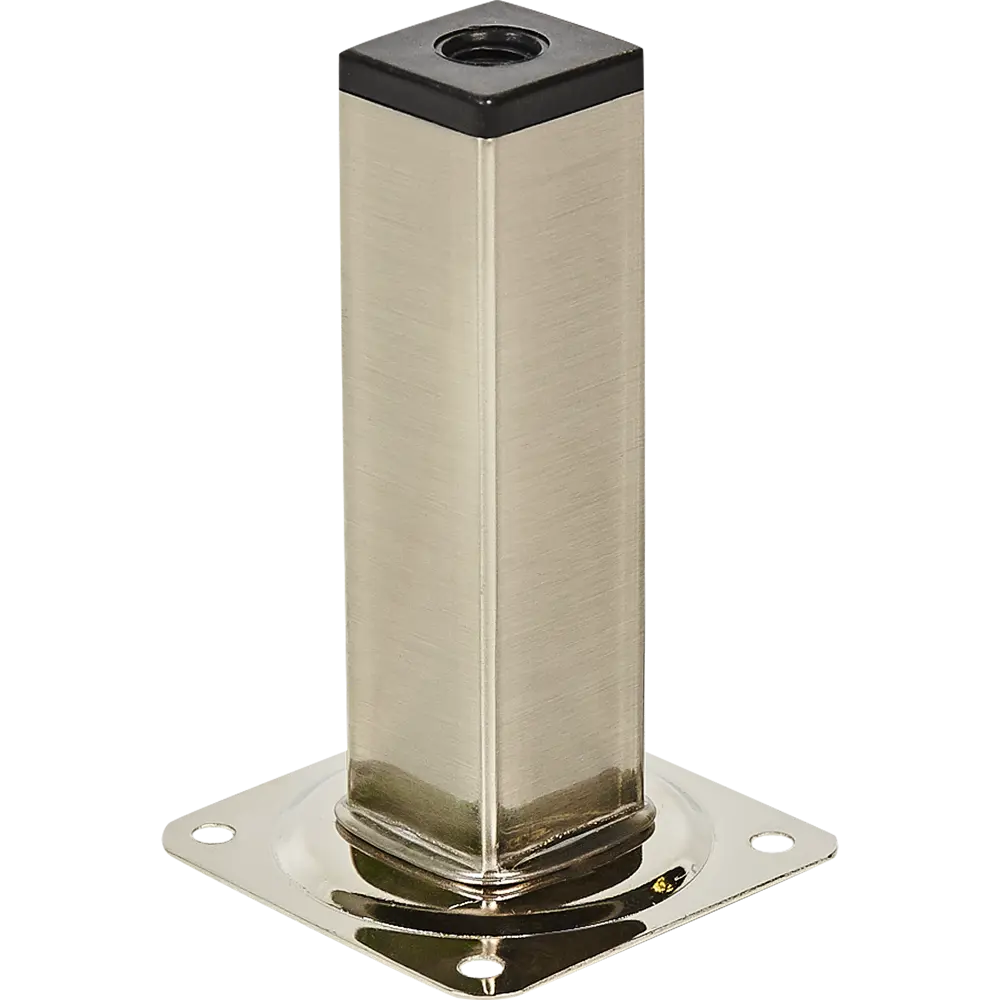 Ножка квадратная 100х25 мм сталь  цвет никель Santreyd STLM-2072221 - Вид №1