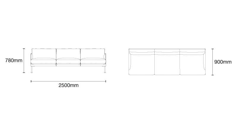 3-местный тканевый диван Case NORDIN ARCH-00067933 - Вид №17