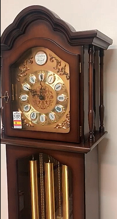 Часы напольные деревянные коричневые темный орех Dark Walnut SARS ДИЗАЙНЕРСКИЕ 00-3967437 Коричневый  - Вид №1