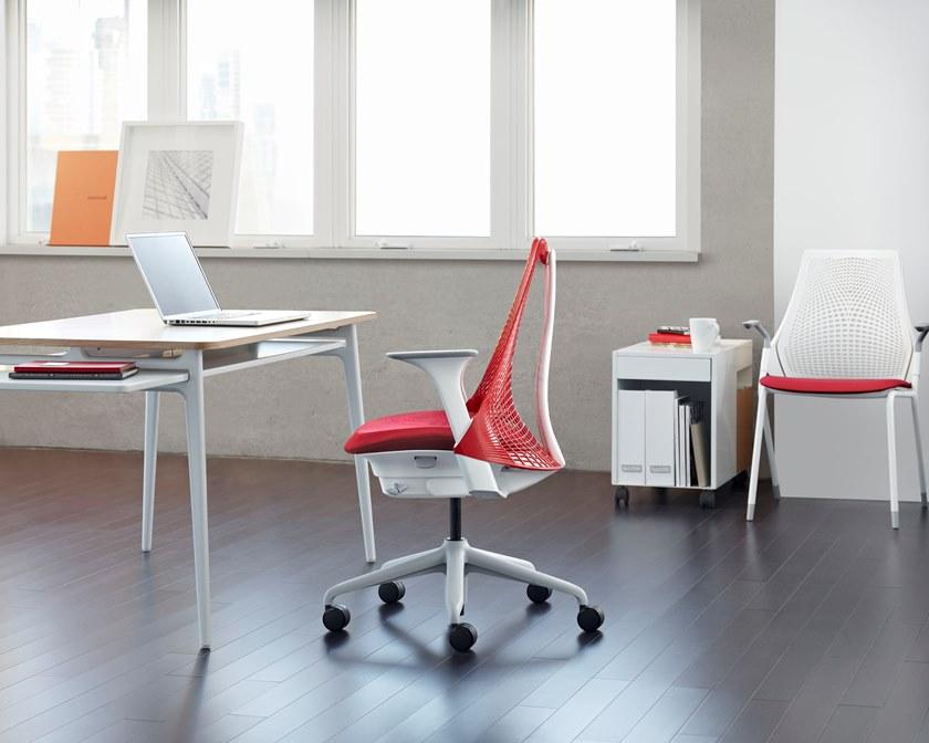 Herman Miller Поворотный офисный стул с обивкой из ткани с 5 спицами Sayl sun-id-1462778 - Вид №6