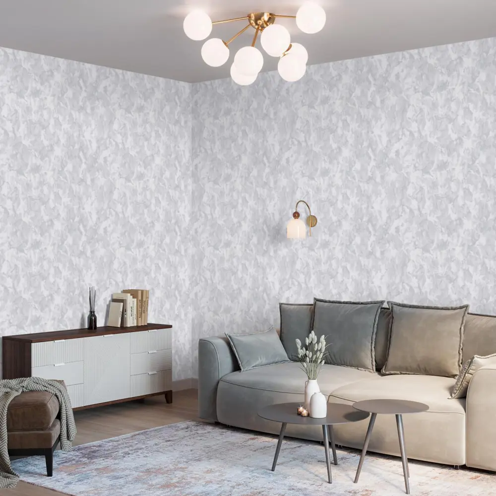 Обои флизелиновые Palitra Home Pro-Master серые с абстрактным узором 89394506 STLM-1571304 - Вид №5