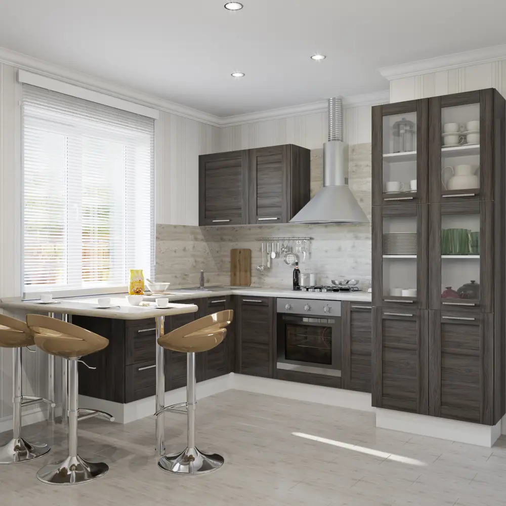 Витрина для шкафа Delinia «Фрейм тёмный» 40x92 см, ЛДСП, цвет коричневый Фрейм темный STLM-2142099 - Вид №2