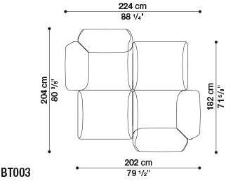 B&B Italia Outdoor Модульный угловой диван из ткани Butterfly sun-id-1421119 - Вид №8