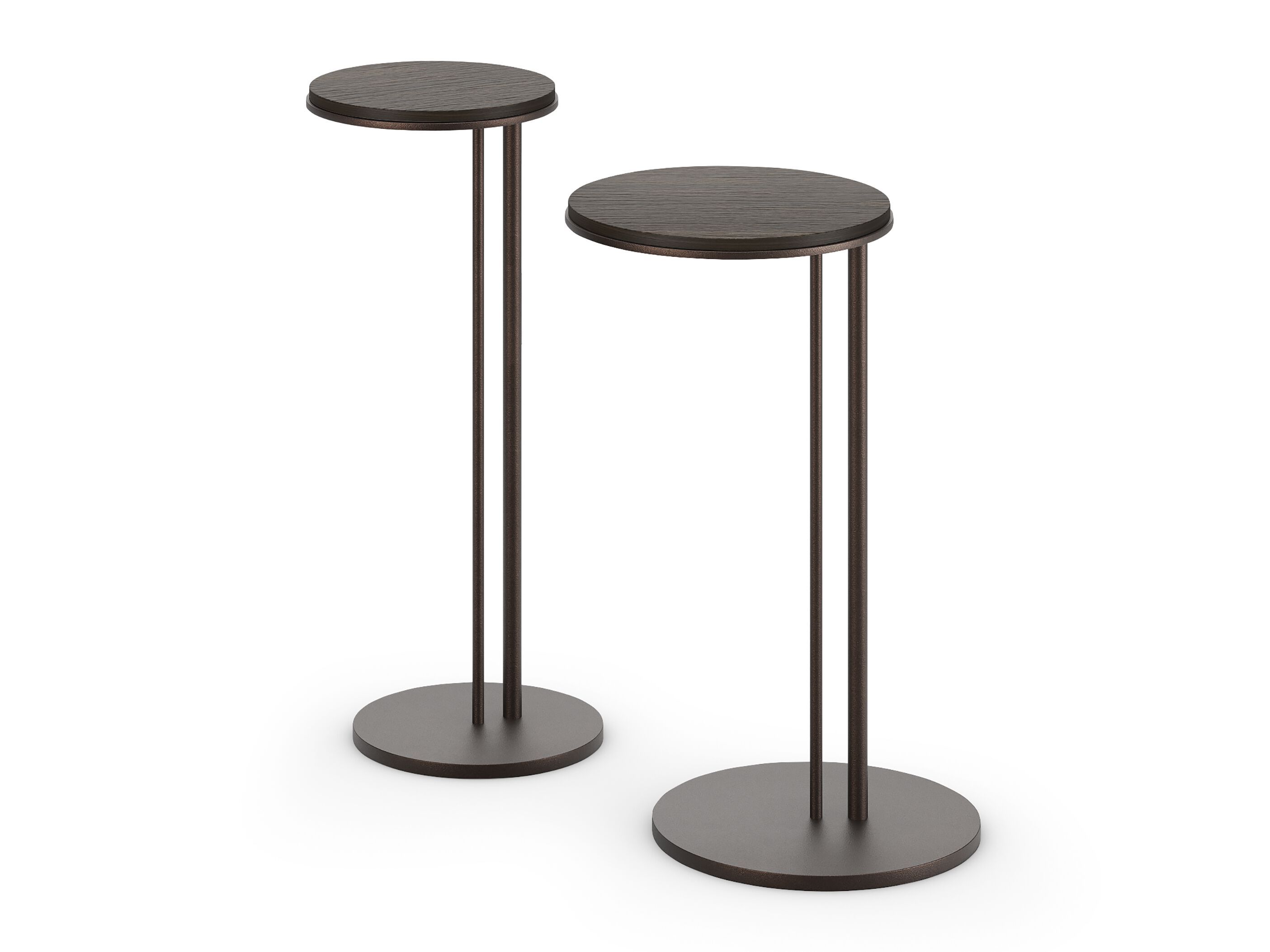 Высокий круглый деревянный журнальный столик Cattelan italia STING WOOD ARCH-00137631 - Вид №1