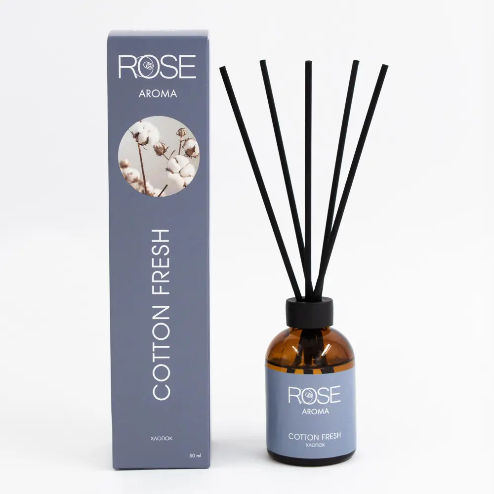 Ароматический диффузор ROSE Cotton Fresh 50 мл 89400731 STLM-1573306