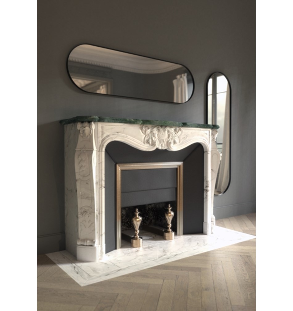 FROST Зеркало 140x40cm » черное Алюминий Черный U4139-B  - Вид №3