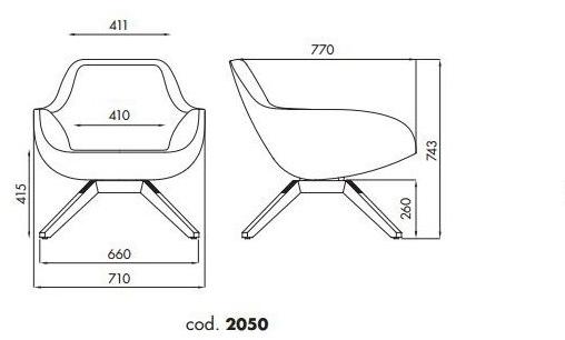 ALMA DESIGN Кресло на козелке в коже с подлокотниками X big sun-id-1481560 - Вид №2