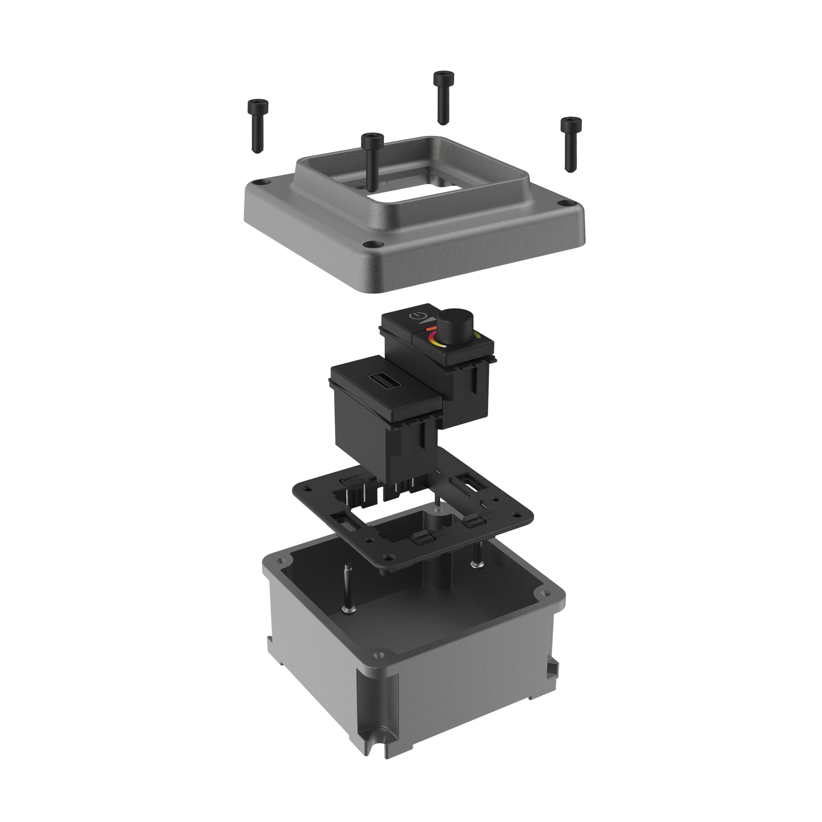Анодированный алюминиевый ящик для электрической системы Genuit Graphite ARCH-00089551 - Вид №5