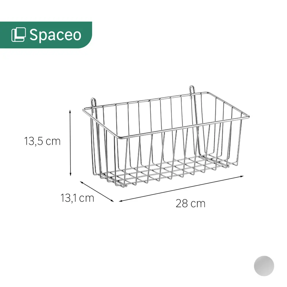 Корзина навесная KONSENSA 28x13.1 см цвет хром STLM-2151151 - Вид №1