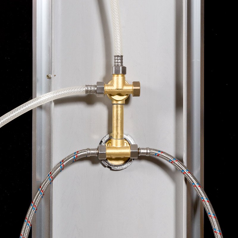 ЕМ1511 L N с гидромассажем (гм.) Душевая кабина DETO Серия EM BМ1510 N LED BLACK - Вид №24