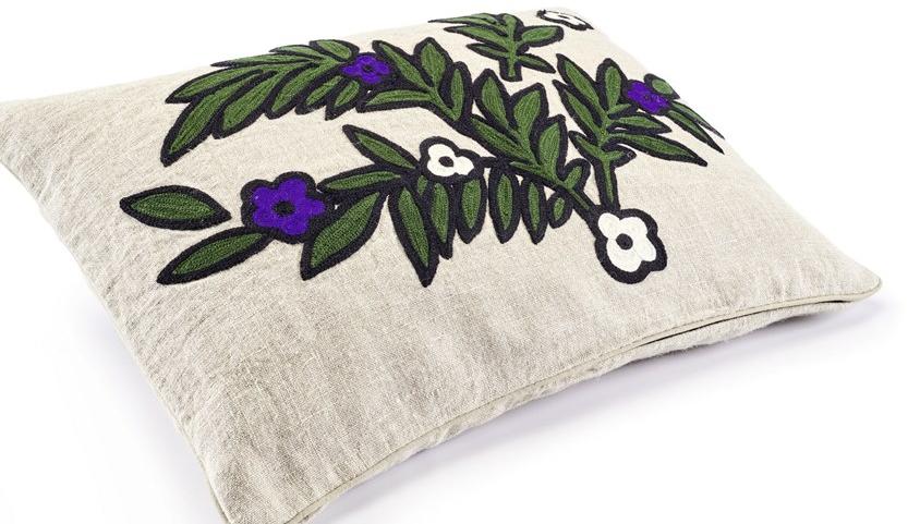 Élitis Подушка, вышитая из льна с цветочными мотивами sun-id-1384544 - Вид №9