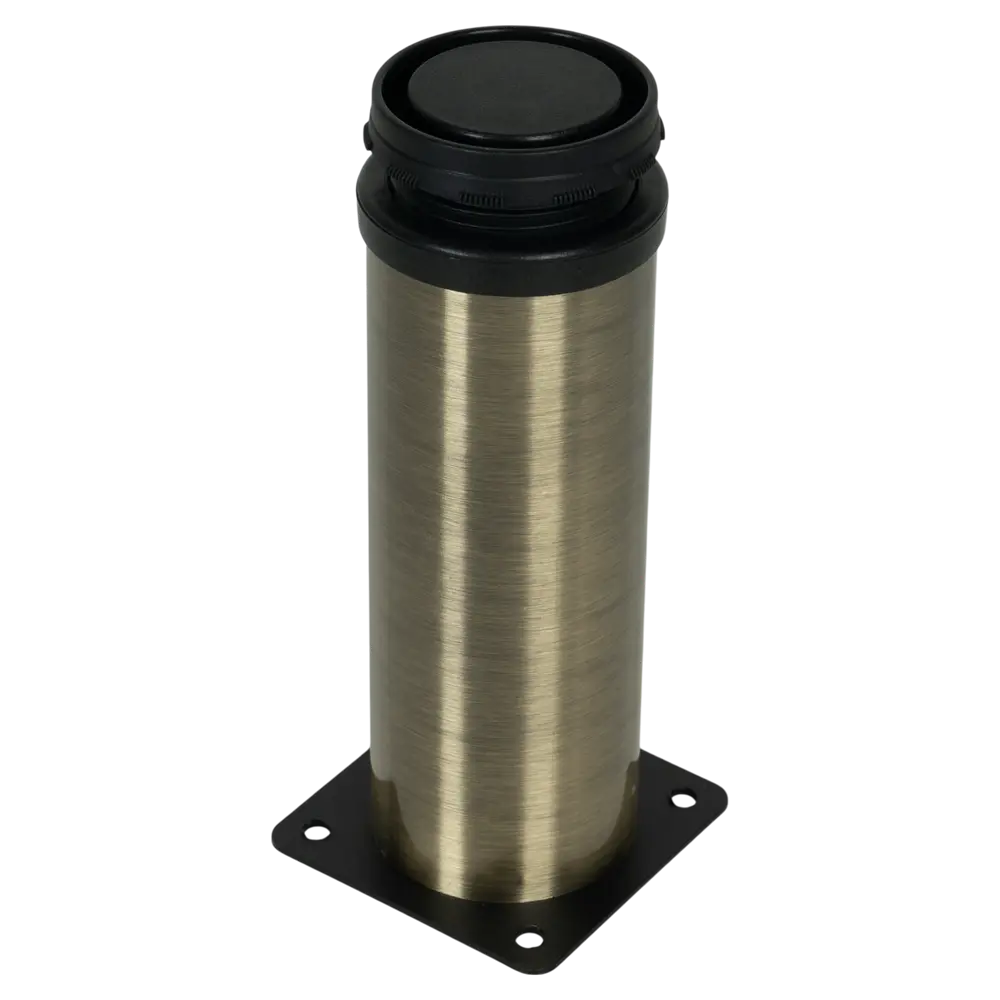 EDSON Мебельная ножка цилиндрическая коричневая с крепежной пластиной 82065826 STLM-1563971 - Вид №1