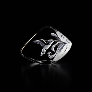 33641 Скульптура из прозрачного хрусталя "Колибри", 105/75 мм. Maleras