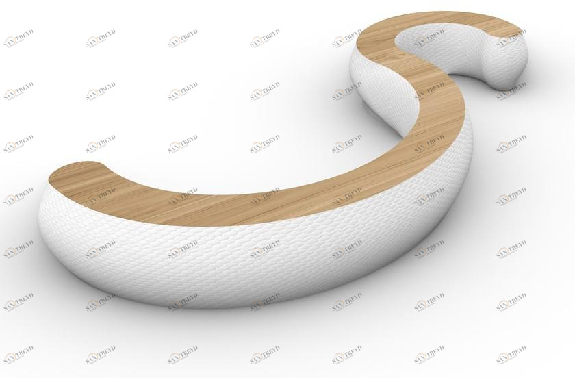 Concreative Бетонная скамья с 3d принтом  1903-038 