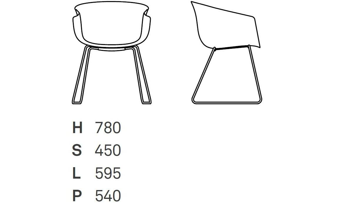 ONDARRETA Тканевый стул на санках с подлокотниками Bai sun-id-1516532 - Вид №11