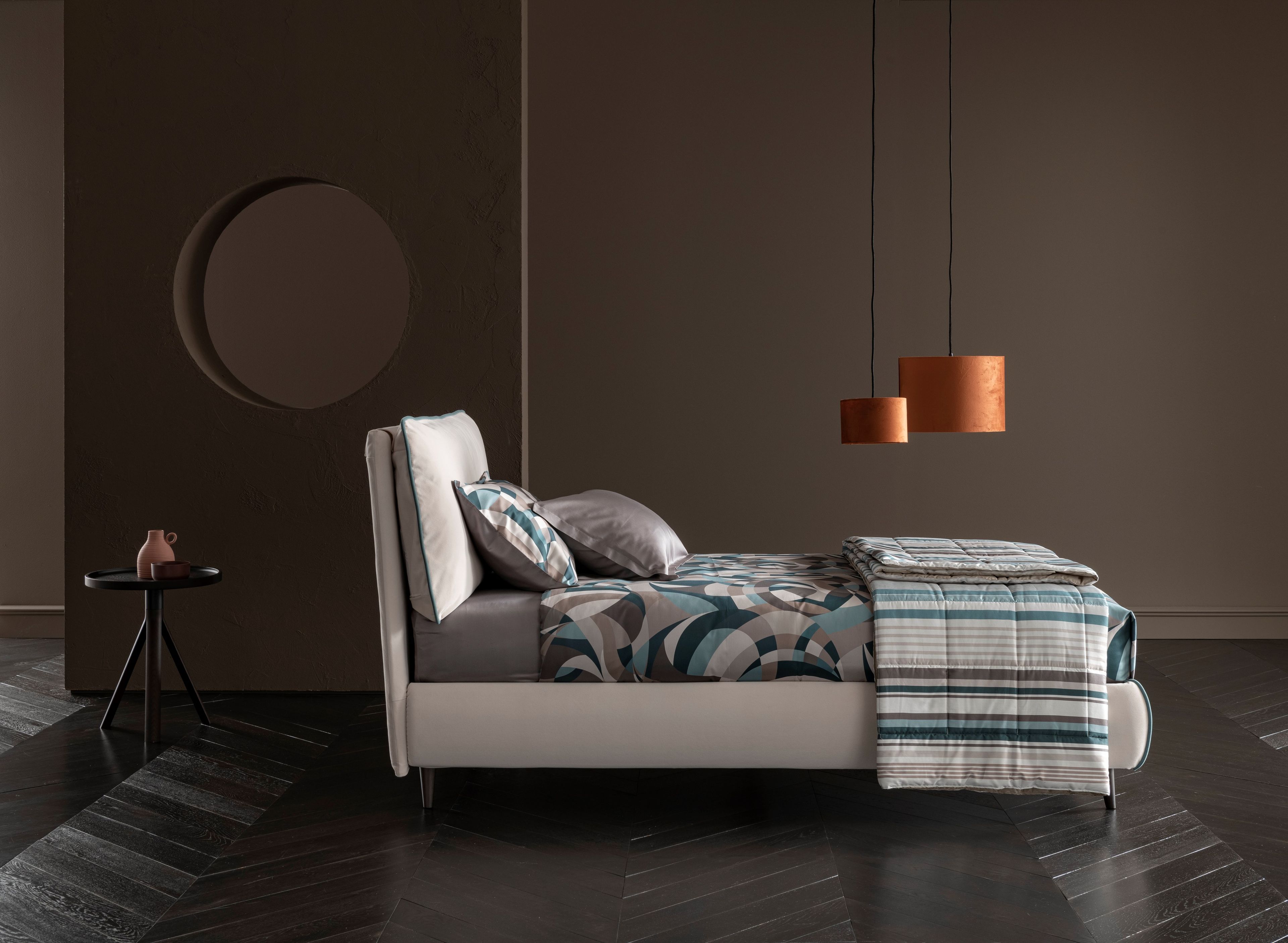 Односпальная кровать для хранения ткани с мягким изголовьем Altrenotti Soul Young ARCH-00086617 - Вид №2