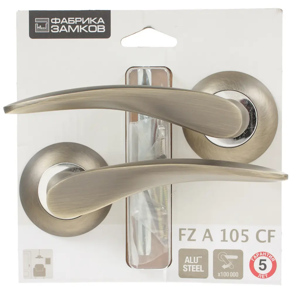 Ручка дверная на розетке Фабрика Замков A 105, цвет бронза STLM-2161839 - Вид №3