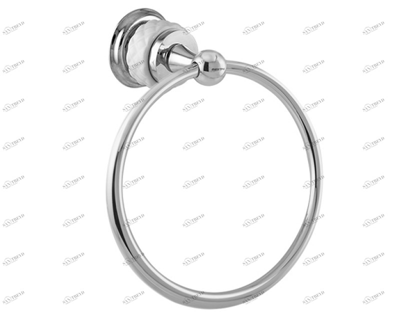 065573.000.50 Кольцо для полотенца 160мм с белым фарфором Яркий хром Mestre 