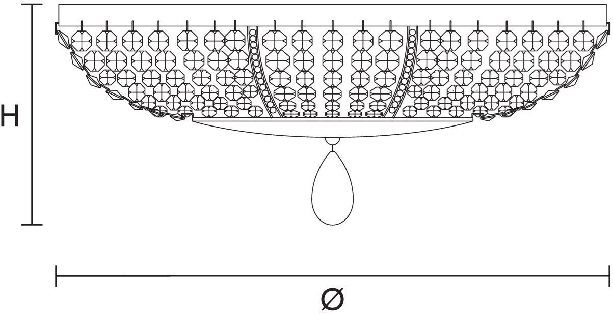Masiero Потолочный светильник из металла с кристаллами Noblesse sun-id-1367938 - Вид №1