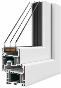 Agostinigroup Двустворчатое окно из пвх Streamline