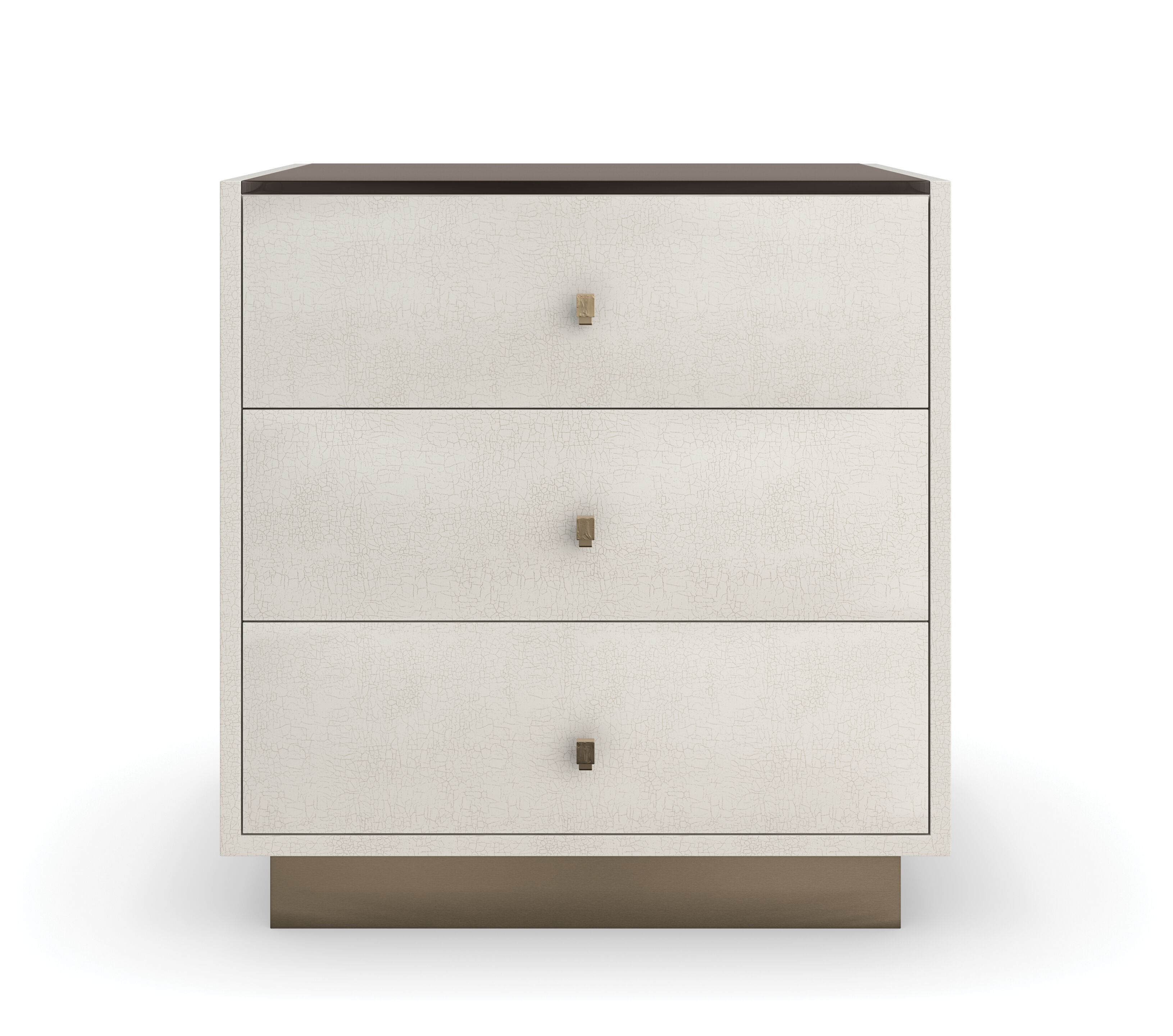 Прямоугольная тумбочка со стеклянной столешницей и ящиками Caracole ILIAD ARCH-00050939 - Вид №3