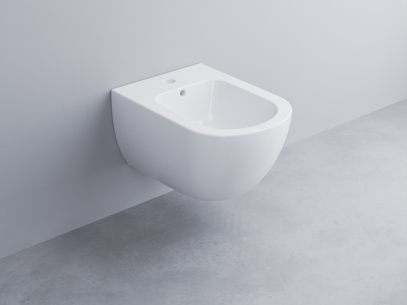 EJBSR-BL Биде подвесное с одним отверстием под смеситель, в комплекте с крепежами Enjoy Mini 48 cielo Enjoy + Amedeo Ceramica Cielo