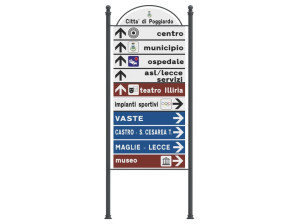 Металлический дорожный знак