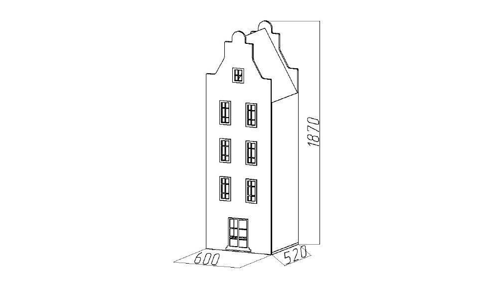 Шкаф-домик детский левый "Амстердам-7" МАНДАРИН АМСТЕРДАМ 178624 Зеленый Santreyd  - Вид №4