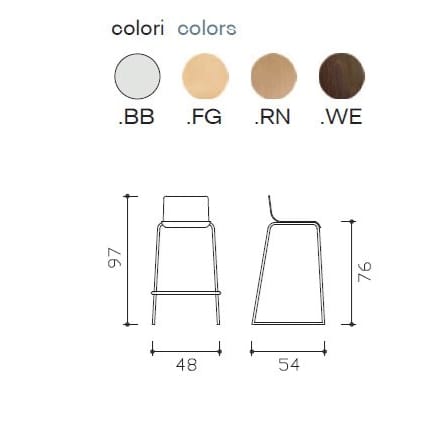 Офисный стул из бука с подставкой для ног Manerba Kori ARCH-00005310 - Вид №1