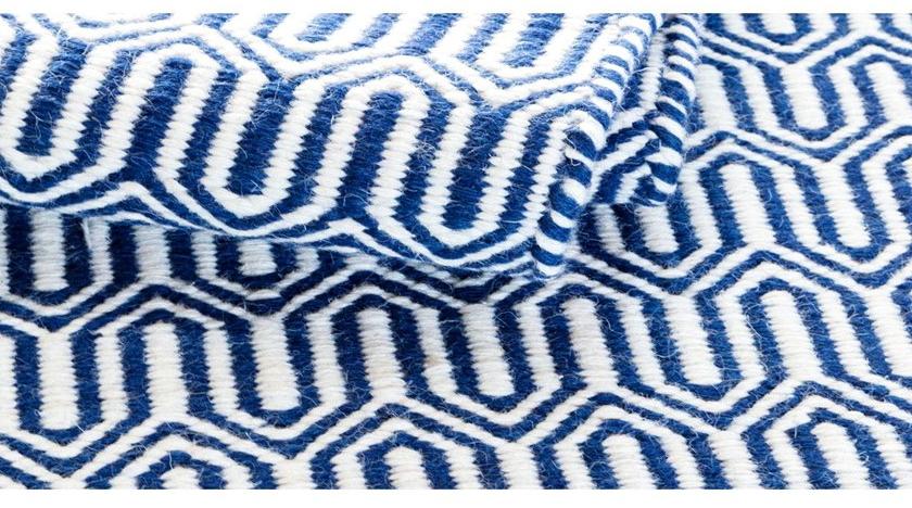 Gancedo Прямоугольный шерстяной коврик с геометрическими мотивами Dhurries sun-id-1442383 - Вид №2