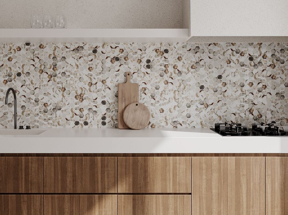 Стеклянная мозаика Onix Высококлассный мрамор Hex XL ARCH-00068751 - Вид №2