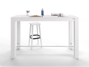 Высокий прямоугольный стол из белого ясеня