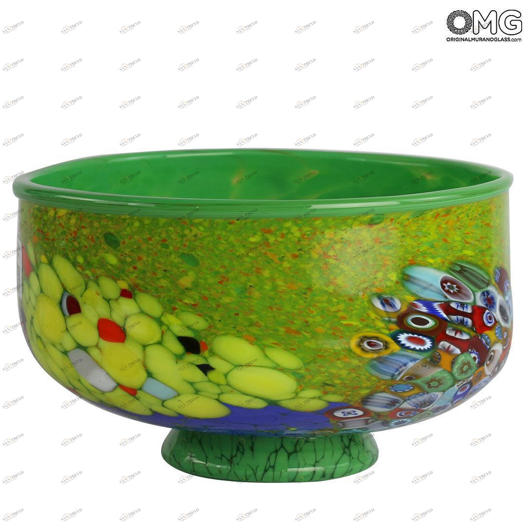 4610 ORIGINALMURANOGLASS Декоративная чаша Зелёные мечты - муранское стекло OMG 18 см 