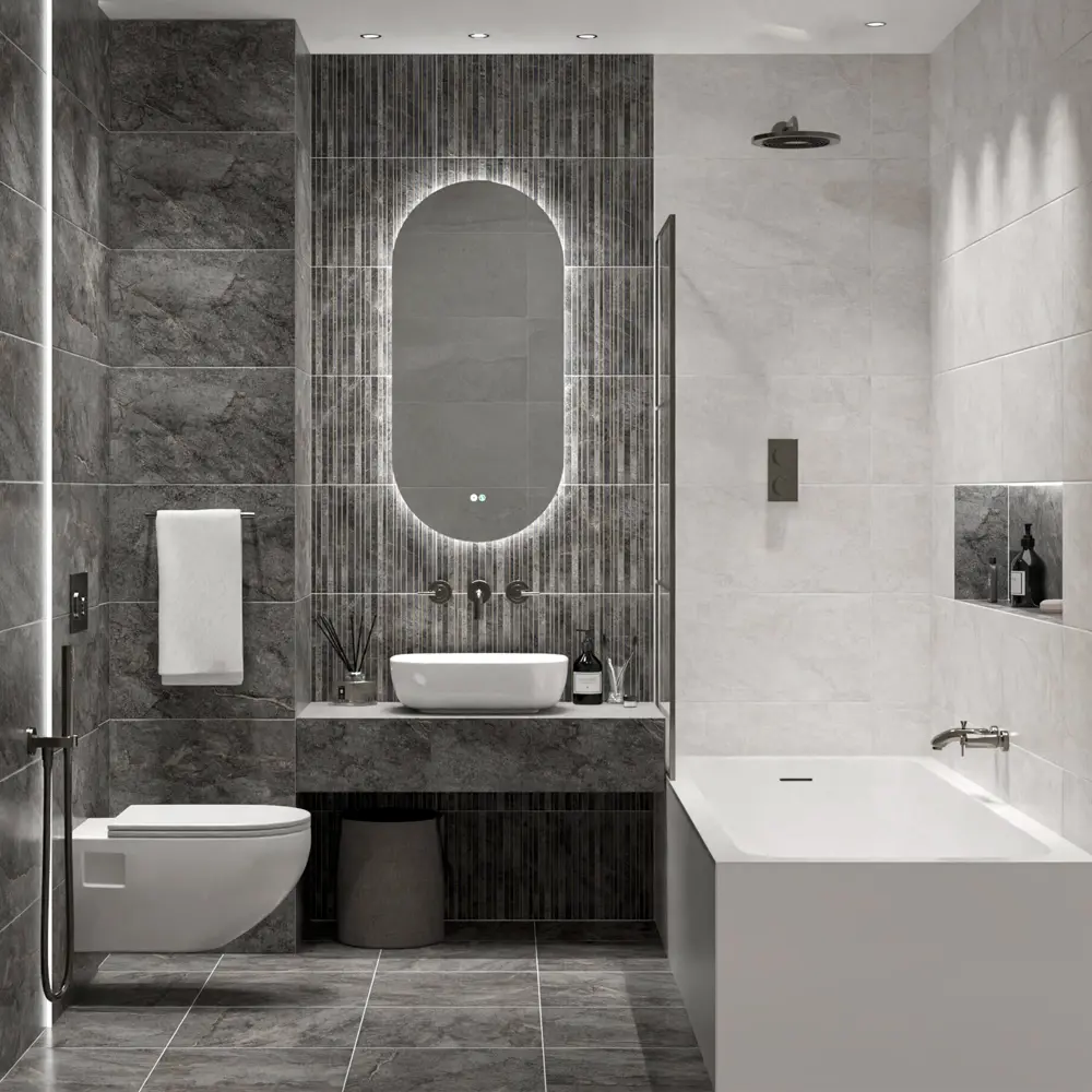 Плитка напольная Azori Soil Topaz 42x42 см 1.23 м² матовая цвет серый STLM-2003333 - Вид №5