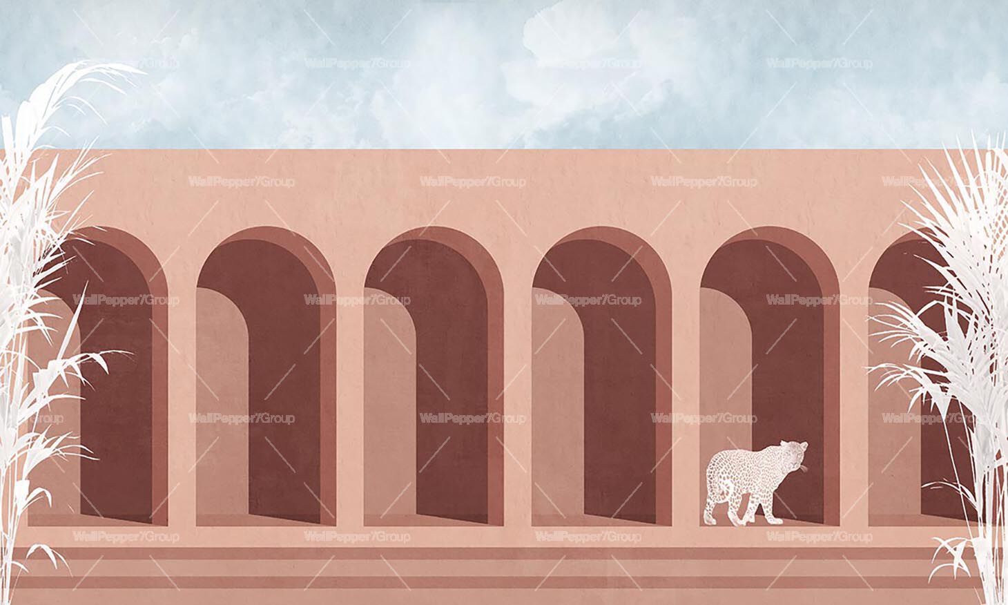 Геометрические обои ПВХ бесплатно, экологически чистые, моющиеся WallPepper A TUTTO SESTO ARCH-00001275