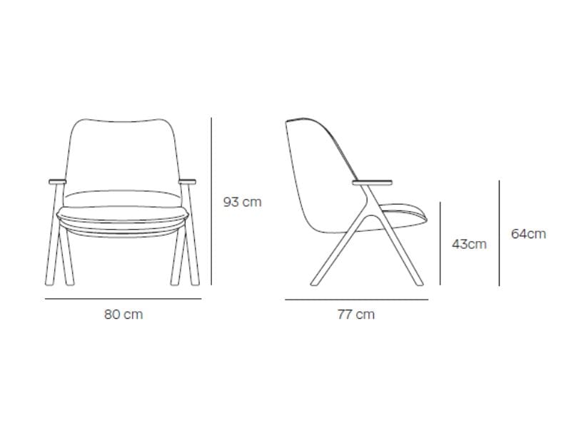 Полиэфирное кресло с подлокотниками TEULAT Dins ARCH-00089865 - Вид №7