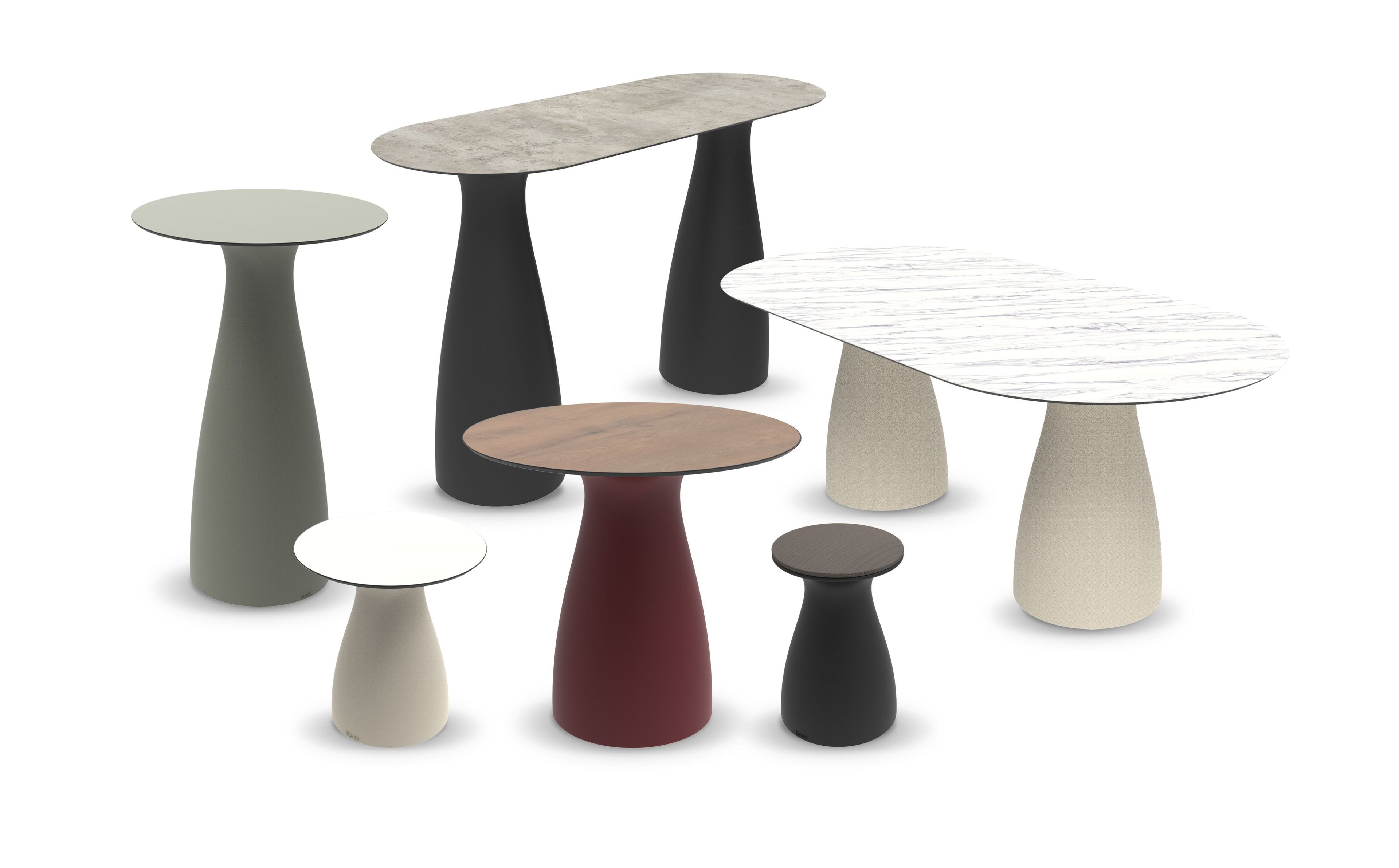 Овальный стол из HPL и полиэтилена Resol Baobab ARCH-00019063