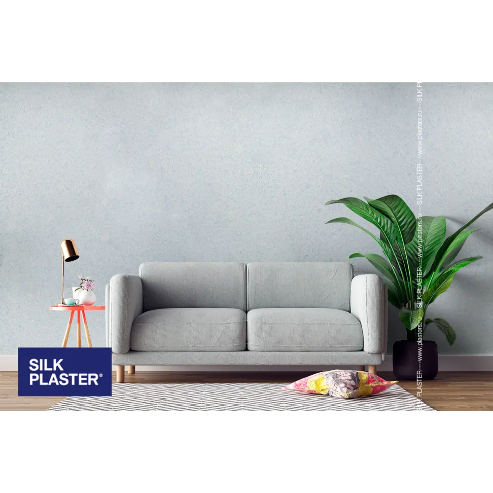 Жидкие обои Silk Plaster Absolute А206 0.7 кг цвет голубой пастельный 82736068 STLM-2109053  - Вид №3