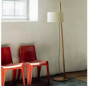 Milan Iluminacion Торшер из дерева и льна  6769