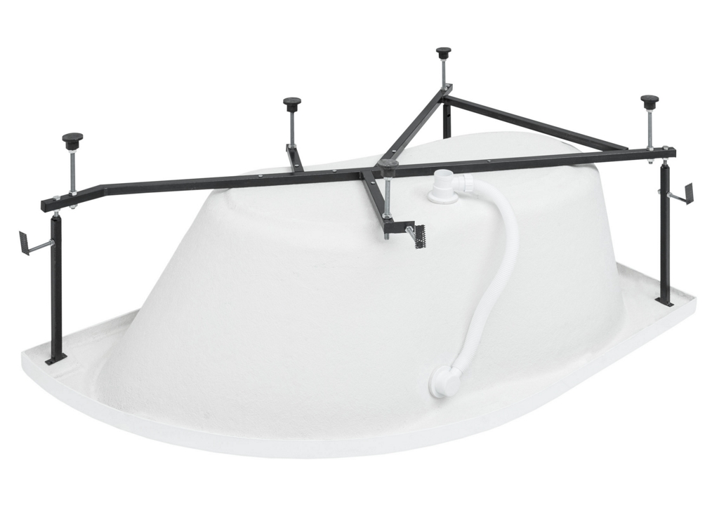 Акриловая ванна Aquanet Graciosa 150x90 L (каркас + смеситель Aquanet Practic 2 AF111-63B) 002039400018300700216780 - Вид №5