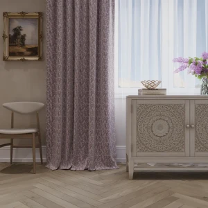 Штора на ленте Denys 200x280 см цвет розовый