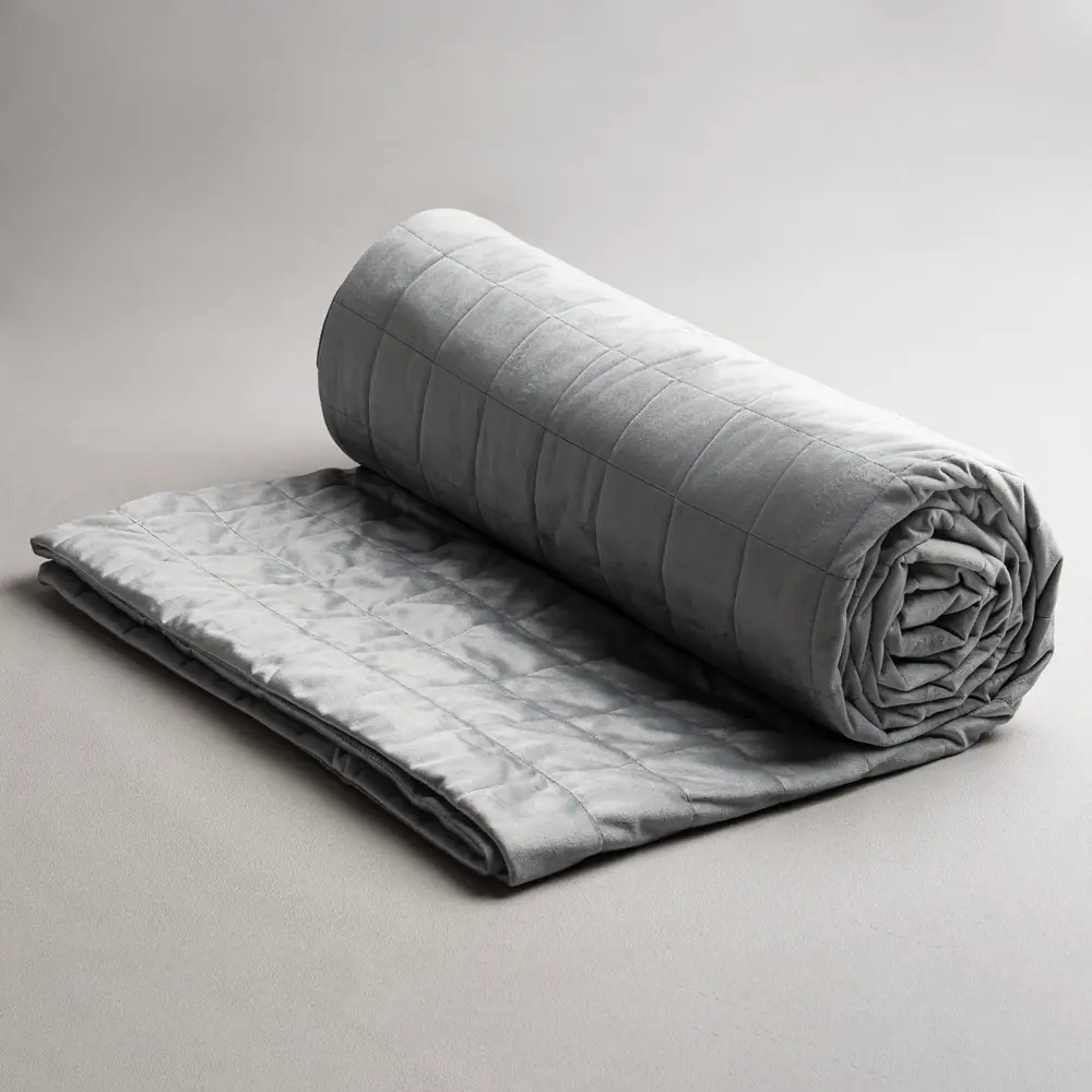 INSPIRE Покрывало Etna велюровое серое 240×220 см 89334841 STLM-1565904 - Вид №4