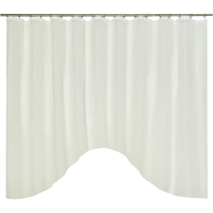 Штора на ленте для кухни "Арка" 285x160 см цвет молочный